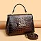 croc handbag coffee