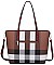 3 In 1 Checker Design Tote Wallet Set - Classic