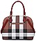 3 in1 Plaid Checker Dome Satchel Set