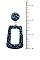 RECTANGULAR SNAKE PATTERN DROP EARRING