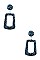 RECTANGULAR SNAKE PATTERN DROP EARRING
