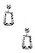 RECTANGULAR SNAKE PATTERN DROP EARRING