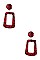 RECTANGULAR SNAKE PATTERN DROP EARRING