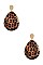 TEARDROP ANIMAL PRINT EARRING
