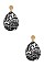 TEARDROP ANIMAL PRINT EARRING