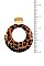 ROUND ANIMAL PRINT DROP EARRING