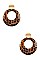 ROUND ANIMAL PRINT DROP EARRING