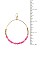 ROUND BEADED GEM EARRINGS