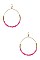 ROUND BEADED GEM EARRINGS
