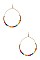 ROUND BEADED GEM EARRINGS