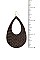 LEATHER TEARDROP CUT OUT EARRING