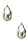 LEATHER TEARDROP CUT OUT EARRING