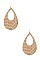 LEATHER TEARDROP CUT OUT EARRING