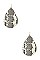 LEATHER TEARDROP DANGLE EARRING