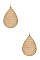 LEATHER TEARDROP DANGLE EARRING