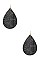 LEATHER TEARDROP DANGLE EARRING