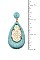 FLORAL CUT OUT THREADED TEARDROP EARRING