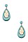 FLORAL CUT OUT THREADED TEARDROP EARRING