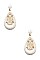 FLORAL CUT OUT THREADED TEARDROP EARRING