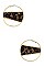RING ACCENT MIX PRINT ROUND EARRING