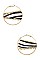 RING ACCENT MIX PRINT ROUND EARRING
