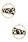 RING ACCENT MIX PRINT ROUND EARRING