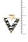 ANIMAL MIX PRINT TRIANGLE POST EARRING