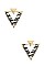 ANIMAL MIX PRINT TRIANGLE POST EARRING