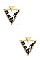 ANIMAL MIX PRINT TRIANGLE POST EARRING
