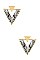 ANIMAL MIX PRINT TRIANGLE POST EARRING