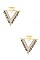 ANIMAL MIX PRINT TRIANGLE POST EARRING