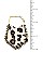 ANIMAL PRINT WOVEN DROP EARRING