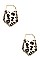 ANIMAL PRINT WOVEN DROP EARRING