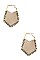 ANIMAL PRINT WOVEN DROP EARRING