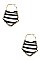 ANIMAL PRINT WOVEN DROP EARRING