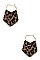 ANIMAL PRINT WOVEN DROP EARRING