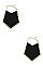 ANIMAL PRINT WOVEN DROP EARRING