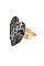 HEART SNAKE PRINT RING