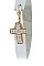 FAUX LEATHER RHINESTONE CROSS BRACELET
