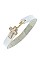 FAUX LEATHER RHINESTONE CROSS BRACELET