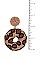 ANIMAL PRINT ROUND BEADED DROP EARRING
