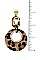 TRIPLE LINK  ANIMAL PRINT DROP EARRING
