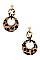 TRIPLE LINK  ANIMAL PRINT DROP EARRING