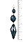 FRAMED STONE TRIPLE FACETED DANGLE EARRING