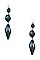 FRAMED STONE TRIPLE FACETED DANGLE EARRING