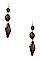 FRAMED STONE TRIPLE FACETED DANGLE EARRING