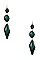 FRAMED STONE TRIPLE FACETED DANGLE EARRING