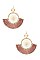 ROUND TASSEL FAN EARRING