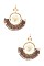 ROUND TASSEL FAN EARRING