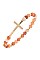TRIPLE BEAD CROSS ACCENT BRACELET SET